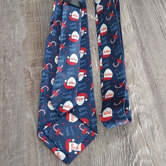 Christmas Necktie Christmas Party Fun Christmas Theme Print Tie Santa NEW - Picture 5 of 6
